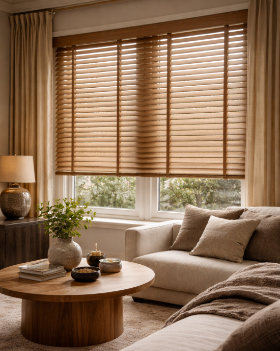 Venetian blinds -> Wooden horizontal blinds PREMIUM 50 mm  | ZALUZI.lv