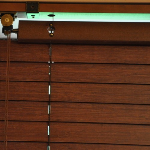 Horizontal wooden blinds