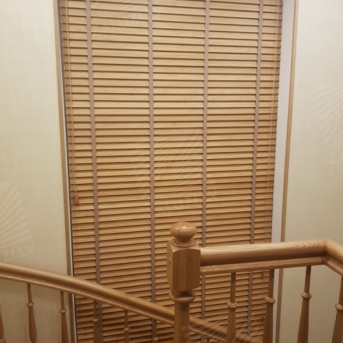 Horizontal wooden blinds