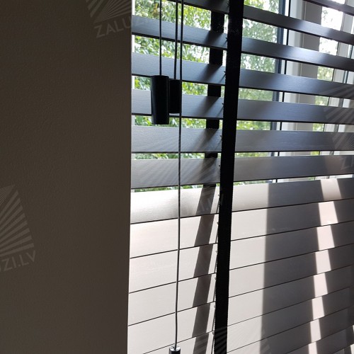 Horizontal wooden blinds
