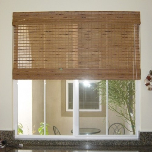 Horizontal wooden blinds