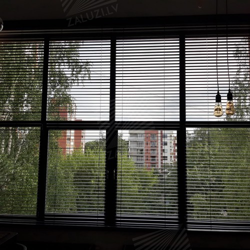Horizontal wooden blinds