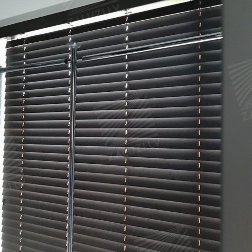 Horizontal wooden blinds