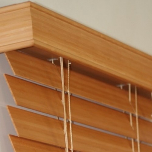 Horizontal wooden blinds