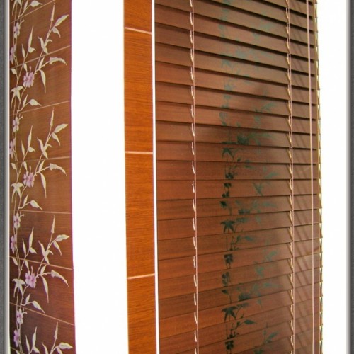 Horizontal wooden blinds