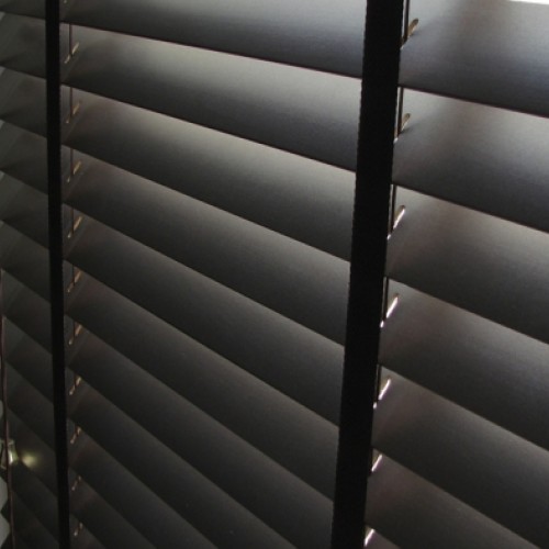 Horizontal wooden blinds