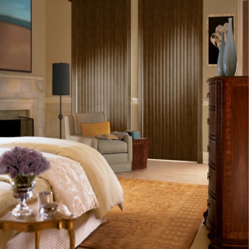 Horizontal wooden blinds