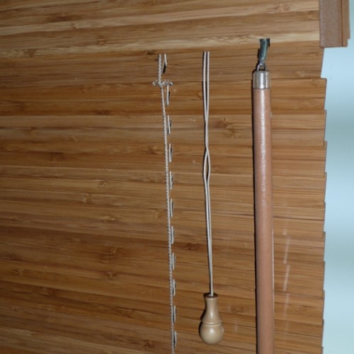 Horizontal wooden blinds