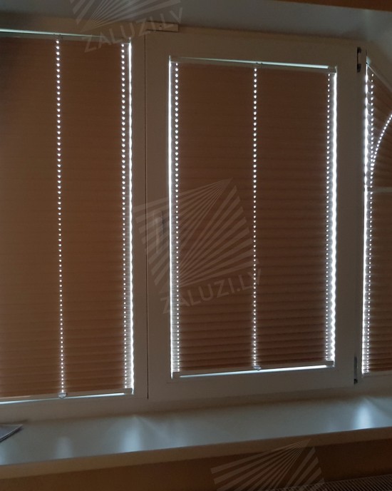 Pleated blinds for non-standard shaped openings and windows