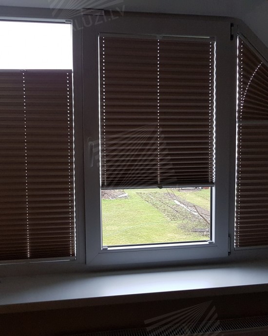 Pleated blinds for non-standard shaped openings and windows