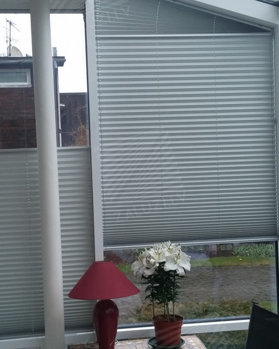 Pleated blinds for non-standard shaped openings and windows