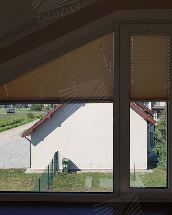 Pleated blinds for non-standard shaped openings and windows