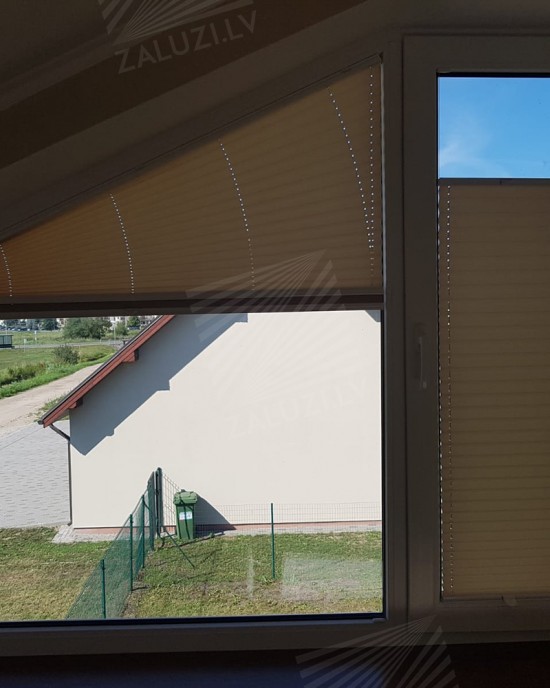 Pleated blinds for non-standard shaped openings and windows