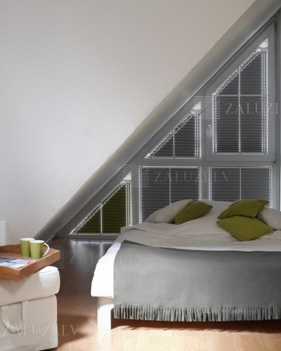 Pleated blinds for non-standard shaped openings and windows