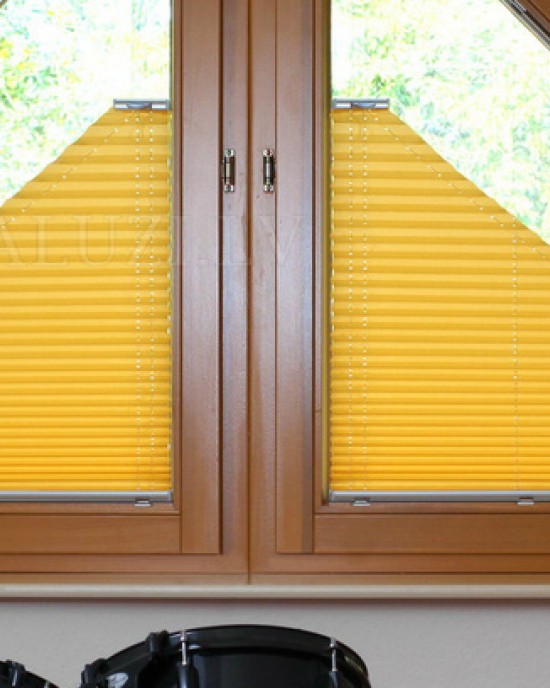 Pleated blinds for non-standard shaped openings and windows