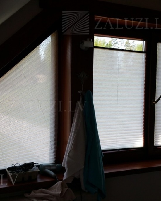 Pleated blinds for non-standard shaped openings and windows