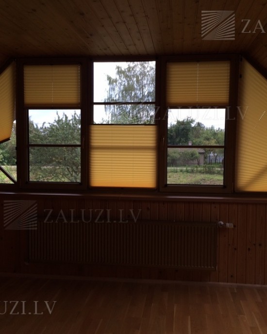 Pleated blinds for non-standard shaped openings and windows