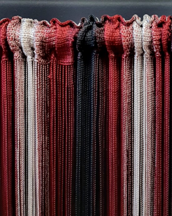 STRING CURTAIN BLACK RAINBOW 